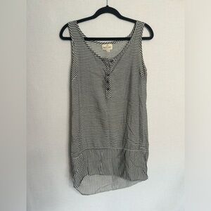 Marine Layer Black and White Striped Tank Top